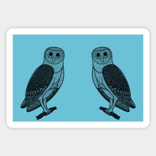 Barn Owls in Love - cute bird lovers design Magnet